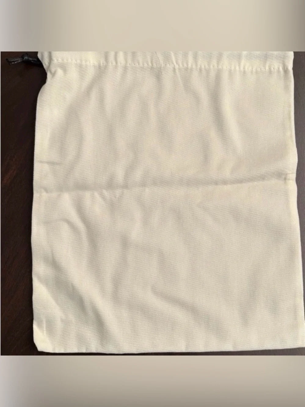 Fendi Cream and Black Logo Dust Bag 13x11
